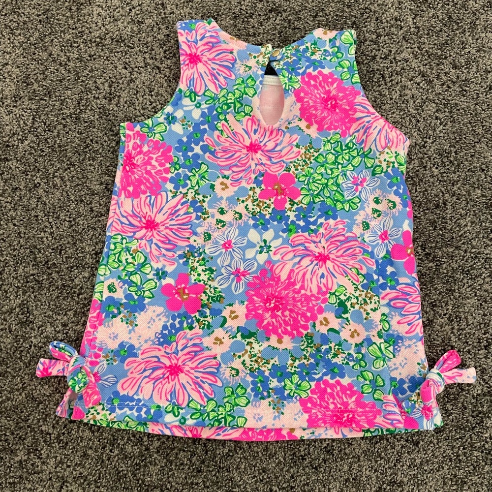 Lilly Pulitzer Pink Blue Green Floral Tank Dress with Bloom Bloomers - Picture 4 of 5